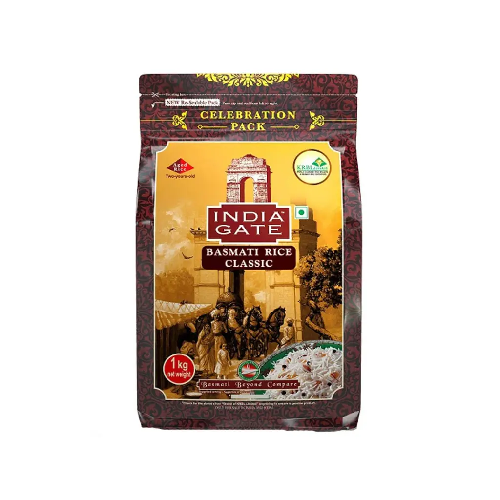 India Gate Classic Indian Basmati White Rice – 8lb