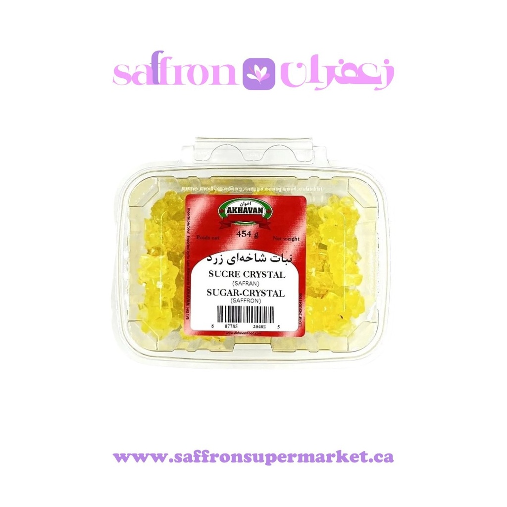 Akhavan Crystal Sugar Yellow (Nabat) – 454g