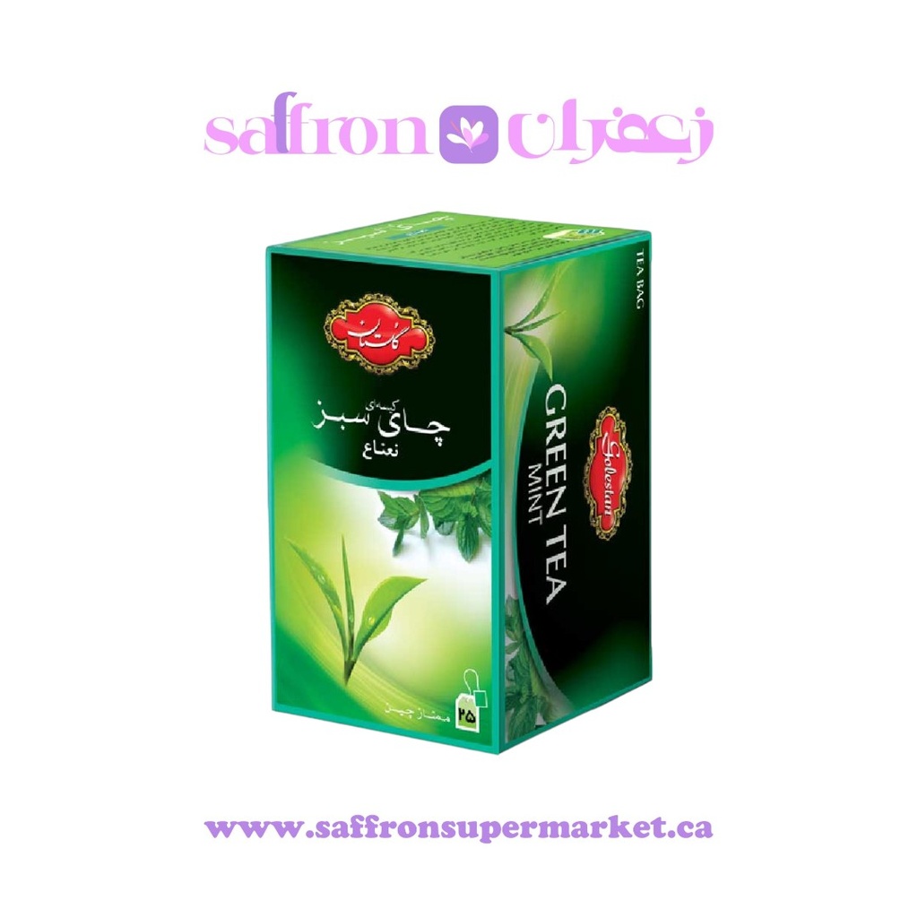 Golestan Green Tea Bag Mint – 25pcs